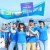 đồng phục du lịch xanh dương