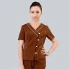 đồng phục giáo viên mầm non nâu