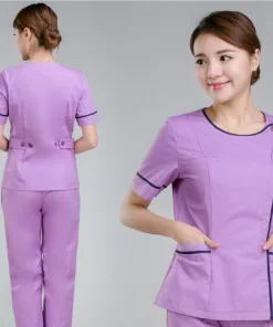 đồng phục giáo viên mầm non tím