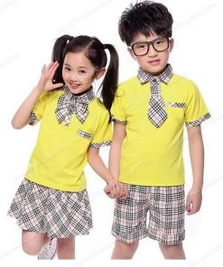 đồng phục học sinh mầm non caro