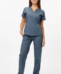 đồng phục y tế xám