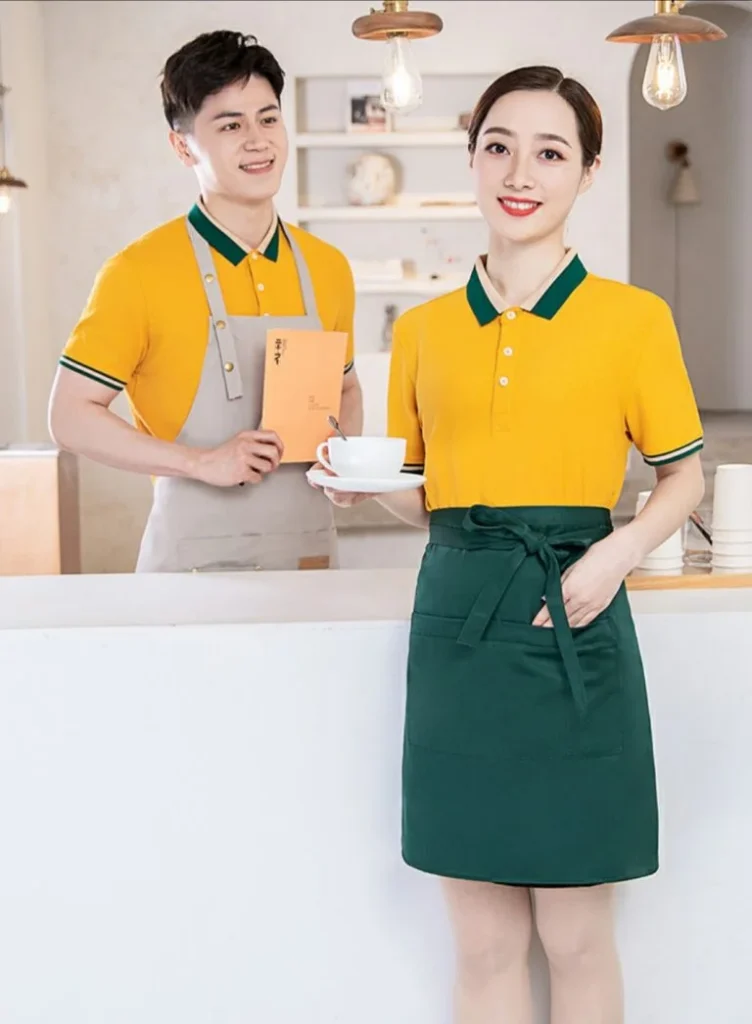 dong phuc quan cafe kem tap de