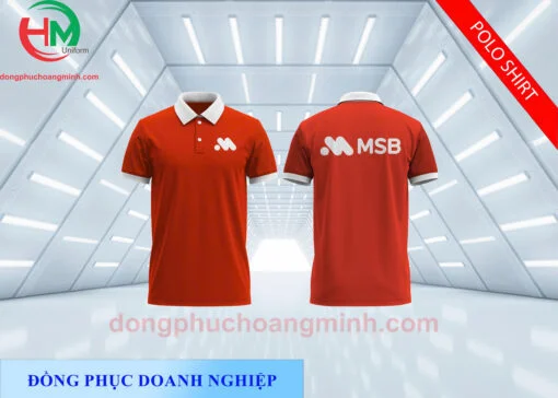 Áo đồng phục MSb bank màu đỏ