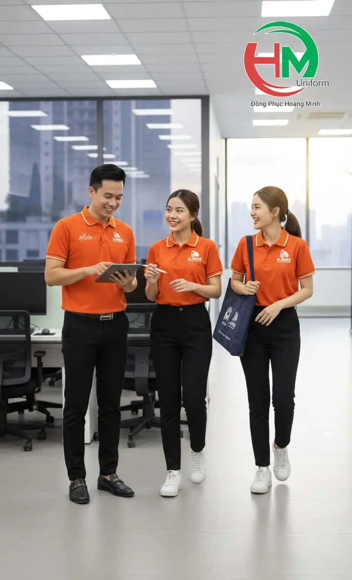 đồng phục công sở áo polo tại xưởng Đồng Phục Hoàng Minh