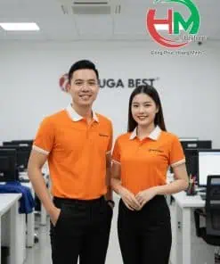 mẫu đồng phục công sở với áo thun polo năng động