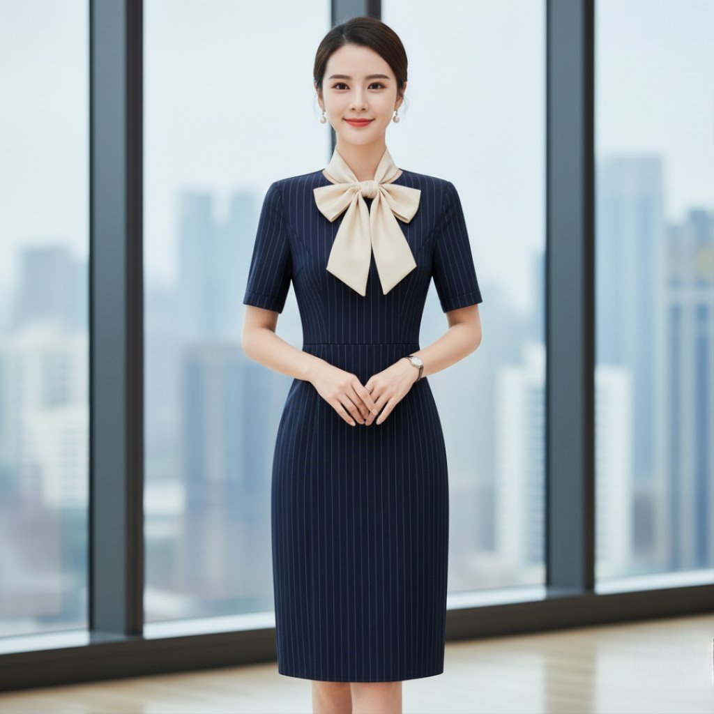 Quy Định Đồng Phục Công Sở Chuẩn Cho Doanh Nghiệp: Hướng Dẫn Thiết Lập Từ A–Z 6 Mẫu đồng phục với đầm công sở nữ