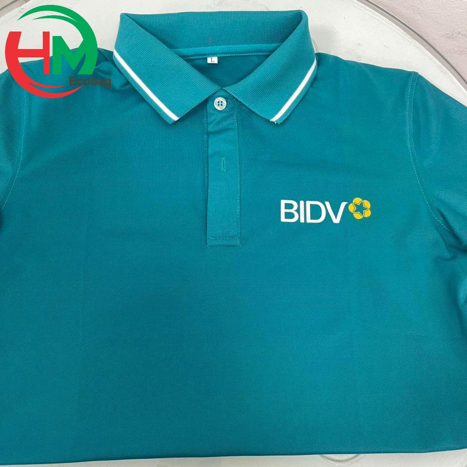 Đồng phục ngân hàng bidv với thiết kế kiểu dáng áo polo