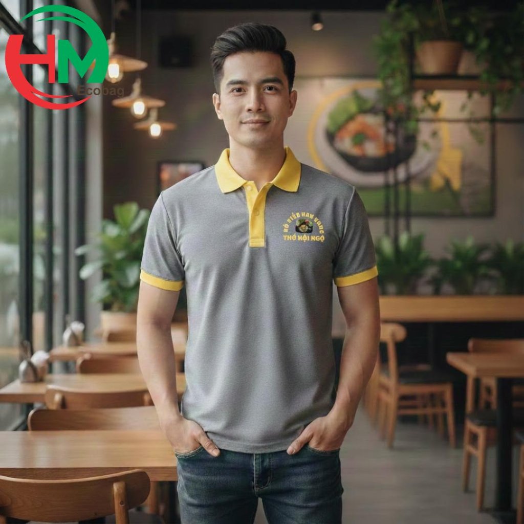 Mặt trước áo đồng phục áo đồng phục hủ tiếu nam vang