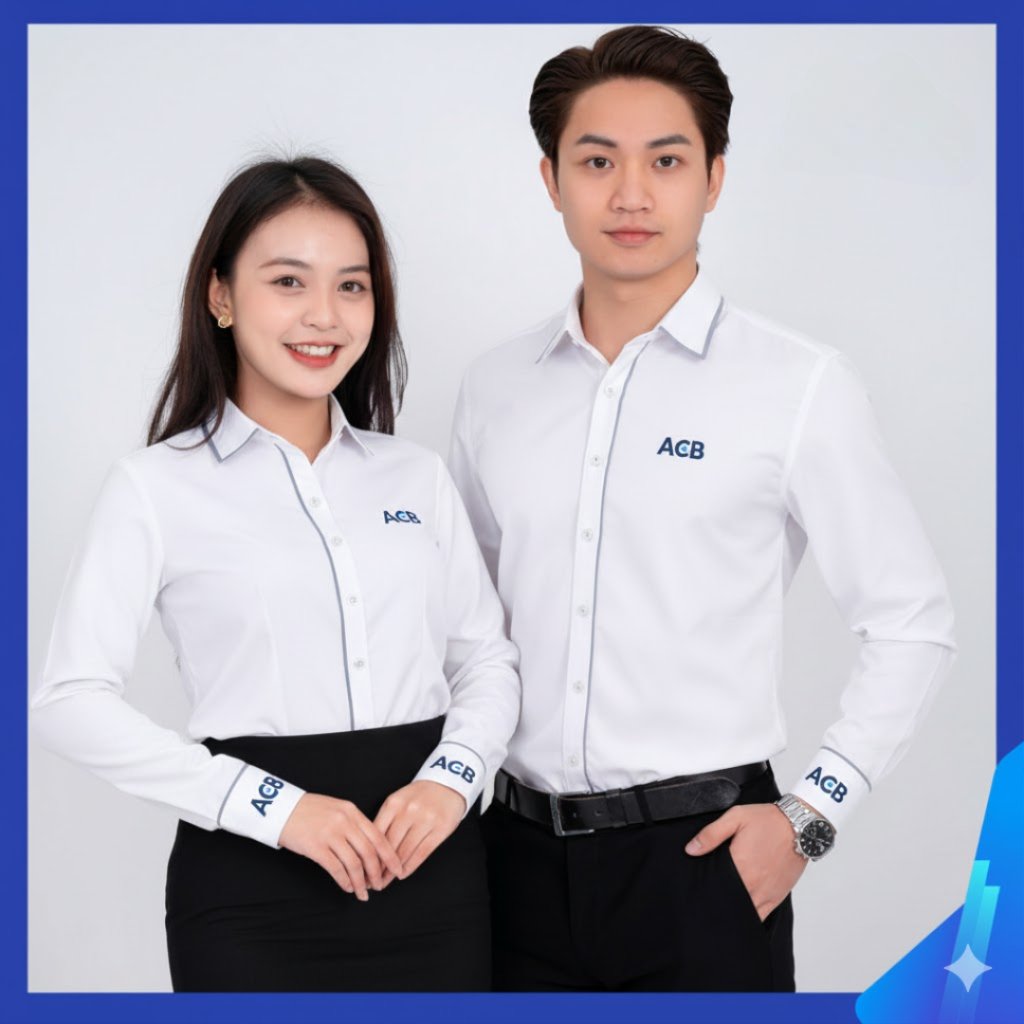Áo Sơ Mi Đồng Phục Ngân Hàng ACB 5 Mẫu áo sơ mi đồng phục ngân hàng ACB tăng nhận diện thương hiệu