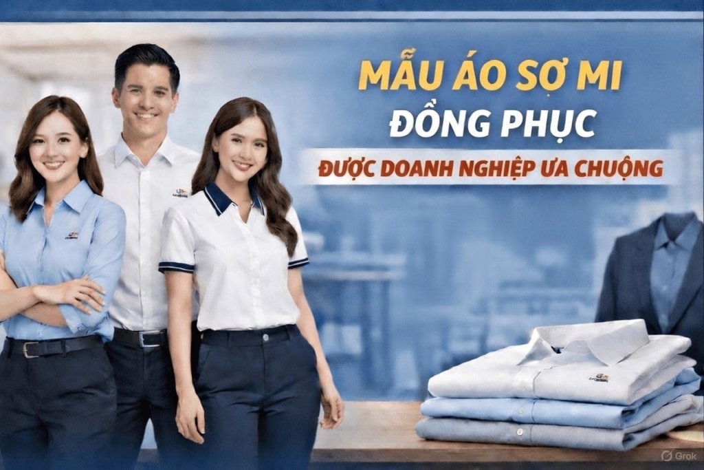 Mẫu Áo Sơ Mi Đồng Phục Công Ty Được Doanh Nghiệp Ưa Chuộng Hiện Nay 1 Mẫu áo sơ mi đồng phục công ty