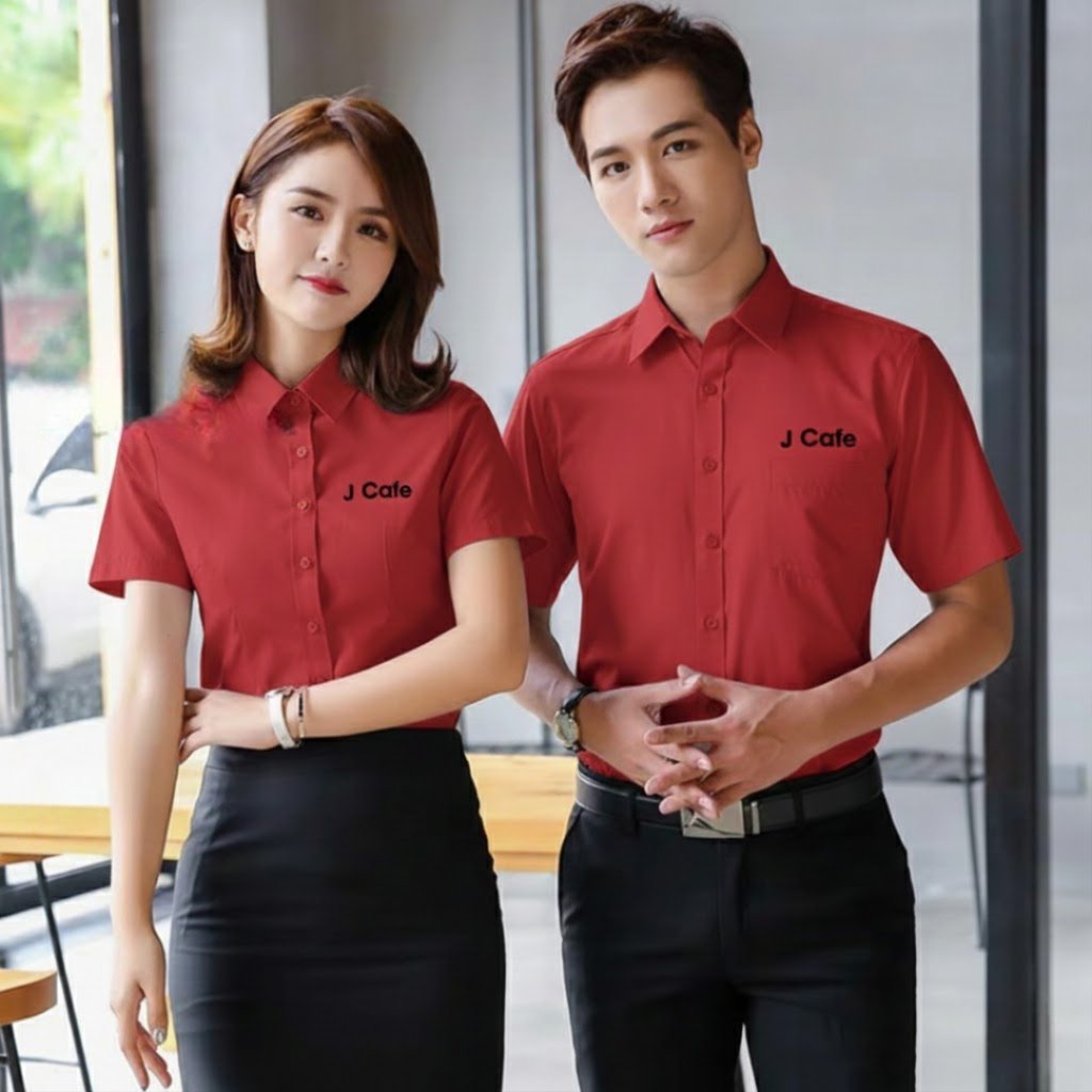 Lựa chọn phương pháp in hay thêu logo áo sơ mi đồng phục công sở