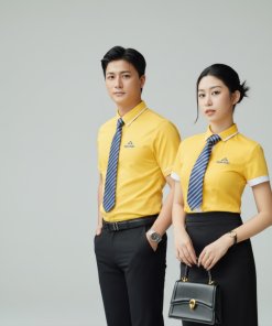 áo sơ mi đồng phục công sở in logo Hòa Phát
