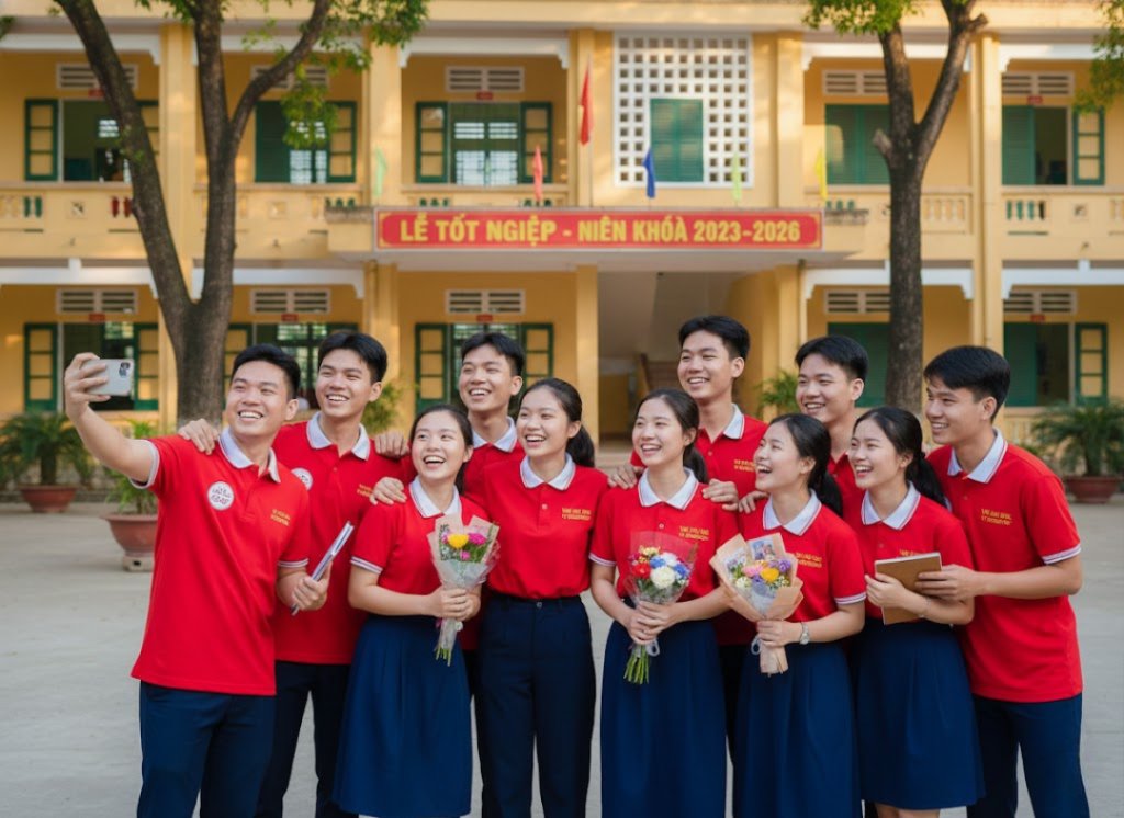 Chọn vải may áo đồng phục lớp làm kỉ niệm với vải TC