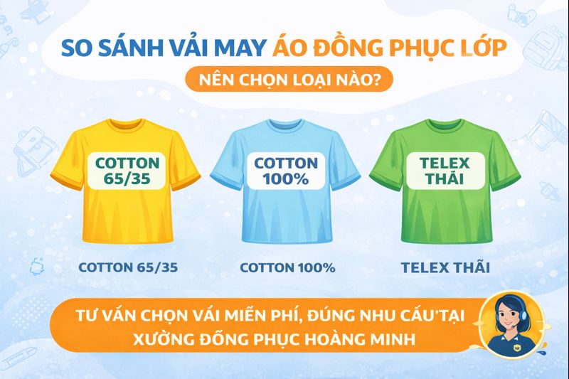 So sánh vải may đồng phục lớp