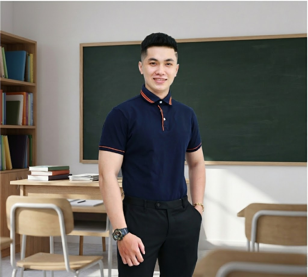 Mẫu áo phông cổ polo dành cho đồng phục giáo viên nam