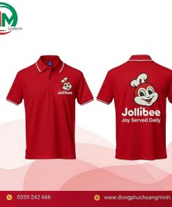 Mẫu áo đồng phục jollibee thiết kế nổi bật tăng nhận diện thương hiệu